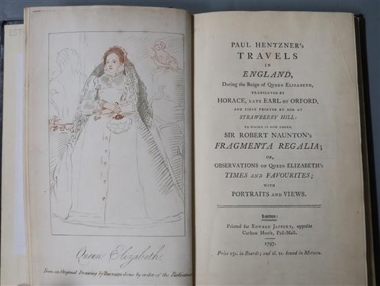 Hentzner, Paul - Paul Hentzners Travels in England, during the reign of Queen Elizabeth, translated by Horace,
